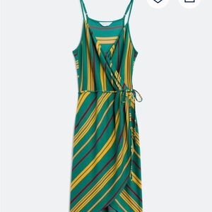 41 Hawthorn Annora faux wrap knit Multicolor Striped Midi Dress